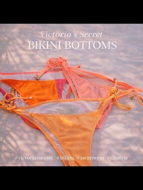 Victoria's Secret Orange Tie-Side Bikini Bottoms